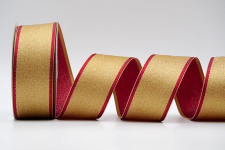 Red and Gold Glittery Satin Ribbon_K1772-278